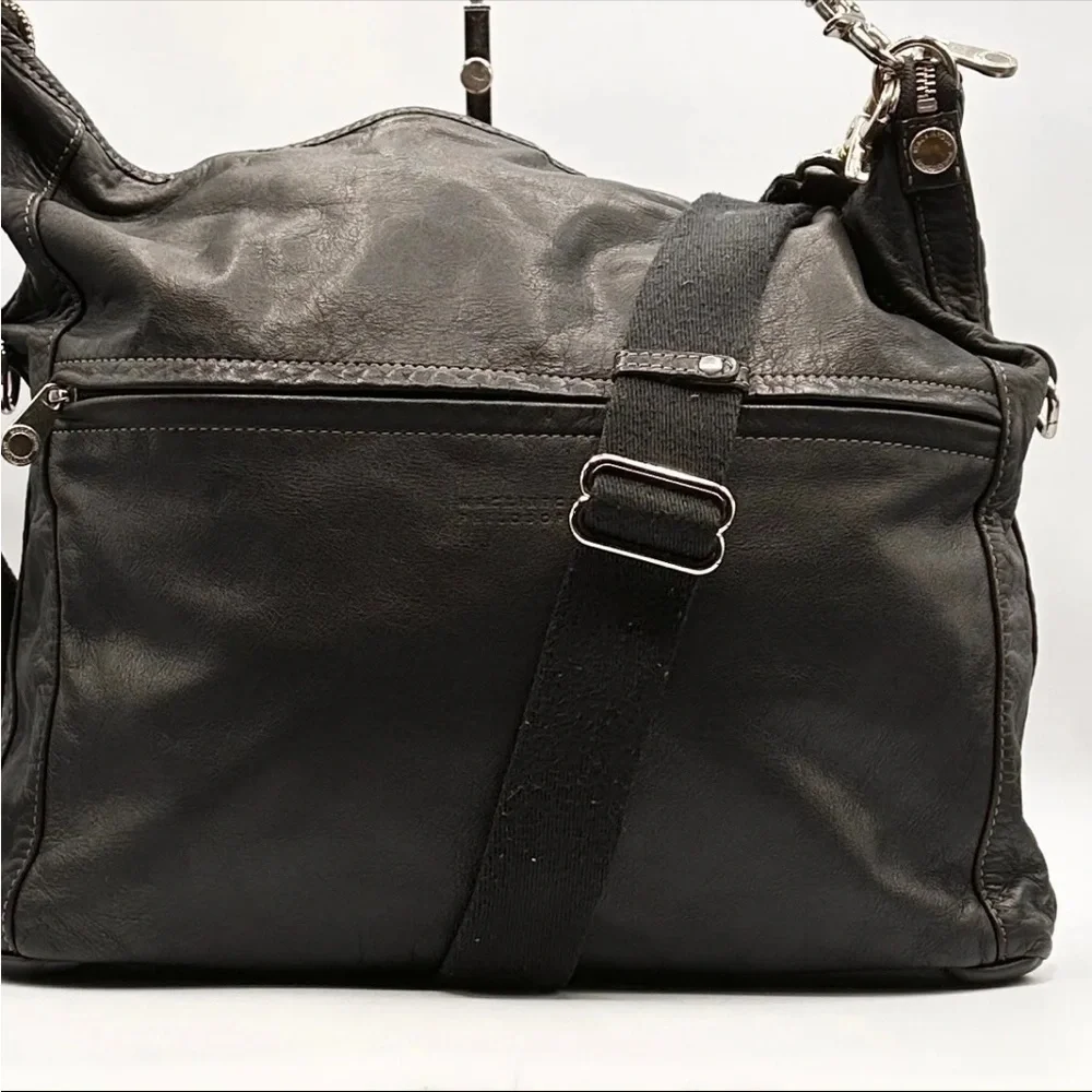 Authentic MACKINTOSH PHILOSOPHY 2 Way Shoulder Bag, Leather Black